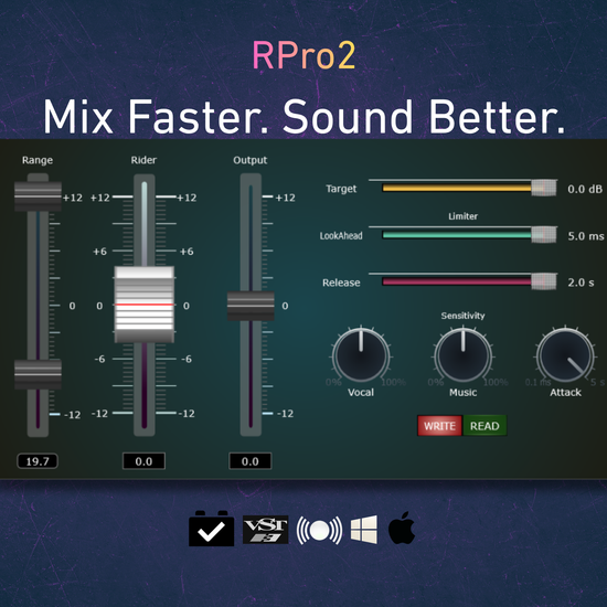 RPro2 Dynamics processor plugin Banner and demo video