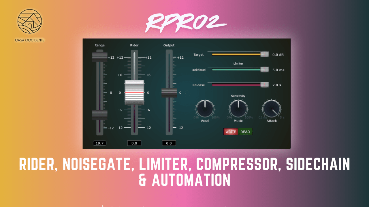 RPro2: Rider, NoiseGate, Limiter, Compressor, SideChain, Automation - Try it for Free